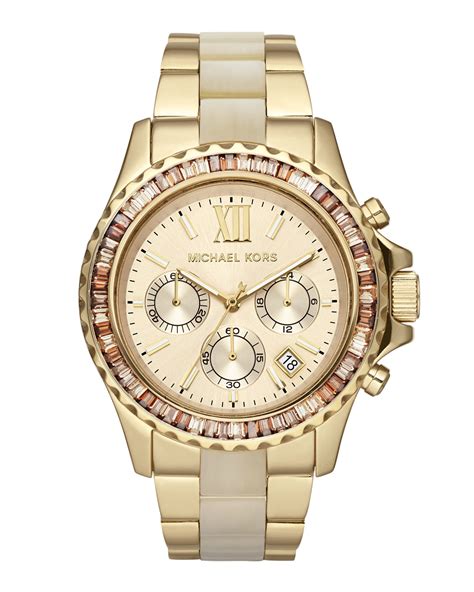 gold glitz michael kors watch